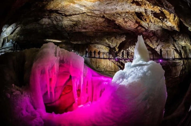 Hallstatt & Ice Cave & 5 fingers Private Trip From Salzburg - Dachstein Giant Ice Cave: rock, ice, and the Ben and Boris show