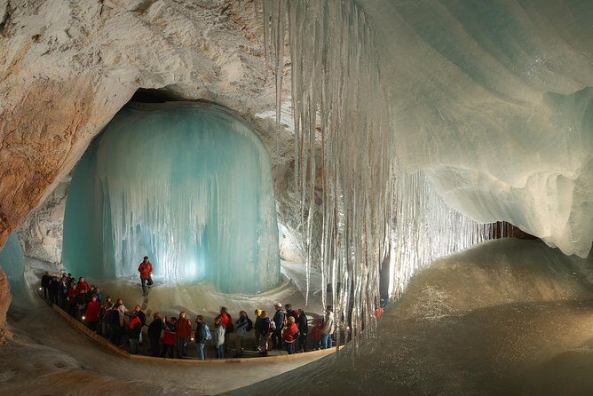 Werfen World's Largest Ice Caves and Golling Waterfalls Tour - The ride between stops: mountain views with a guide who talks